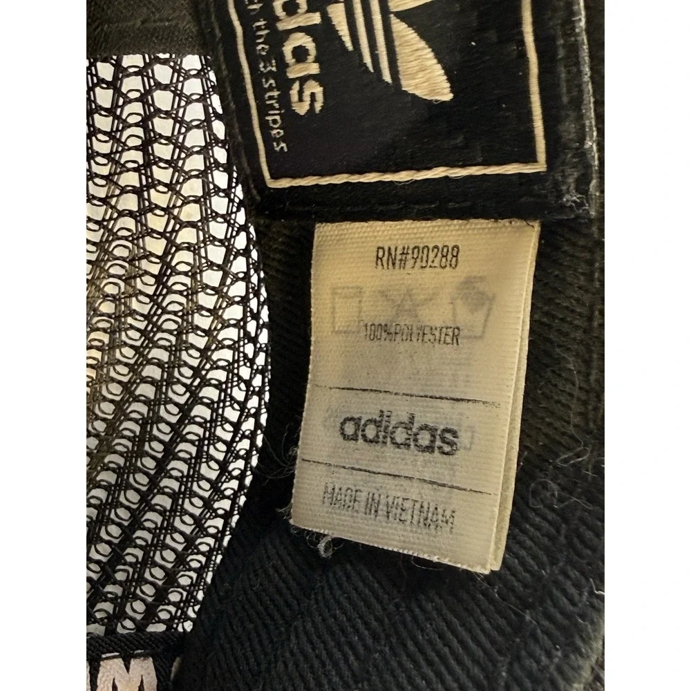 adidas Originals Dispatch Trucker Hat Black Mesh Snapback Cap Y2K